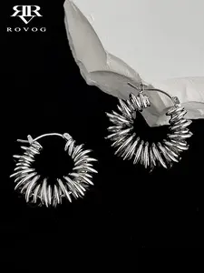 Women's Hoop Earrings, Elegant Hoop Style Metal Spring Design, Casual Fashion Jewelry for All Seasons, Perfect for Parties & Daily Wear