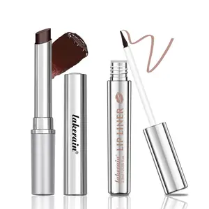 Long-Lasting Peel-Off Lip Liner + Black Honey Moisturizing Lip Balm, 2 Counts Lip Makeup Set, Smudge-Proof Matte Lip Liner & Tinted Hydrating Lipstick, All-Day Wear Lip Makeup Set, Transfer-Resistant, 4 Shades for All Skin Tones, Lipliner, Lip Liner Pen