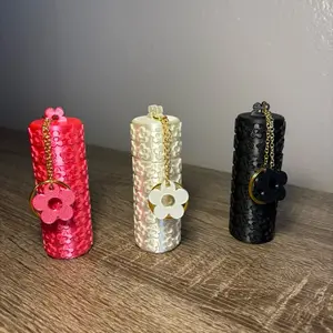 Flower Lip Balm Holder Keychain