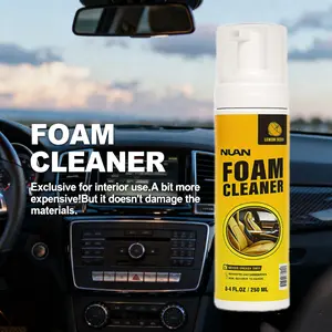 NUAN-Black Friday Frenzy Price! Lemon-Scented Foam Agent for Car Interiors, 2-in-1 Cleaning & Maintenance, Practical No Idle!