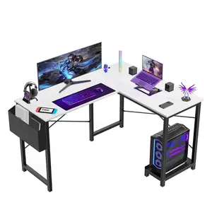 L Shaped Desk Computer & Gaming Corner Desk with CPU Stand, Side Bag, Sturdy Writing Workstation for Home, Office & Dorm  Perfect for Work, Study & Gaming Setup