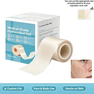 Hydrocolloid Acne Patch Roll, Self-Cut Waterproof Adhesive Bandage, Covers Acne, Pimples & Wounds to Promote Healing