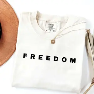 Comfort Colors Freedom T-Shirt, Faith-Based Unisex Tee, Activist & Human Rights Support, Political Awareness Long Sleeve TShirt