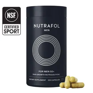 Nutrafol Men 50+ Hair Growth Supplements, Ages 50 and Up, Clinically Tested for Visibly Thicker Hair and Scalp Coverage, #1 Dermatologist-Recommended Hair Growth Supplement Brand - 1 Month Supply