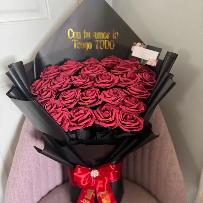 25 count standing luxurious eternal rose bouquet Decor Decorative