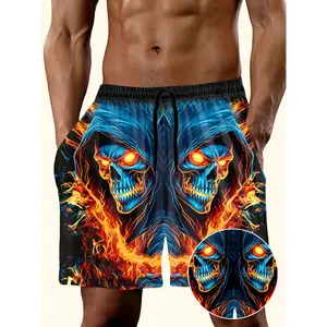 Men's Casual Sports Fashion Shorts Beach Pants Outdoor Menswear Polyester