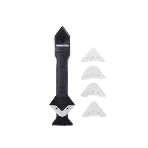 Metal Glass Adhesive Scraper Tool - Multi-Function Hand Tool for Wall Edge Trimming, Joint Finishing (Caulk Remover for Masonry & Tiling)