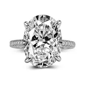 8CT Oval Moissanite Synthetic Stackable Ring VVS1 Clarity Hypoallergenic Band  for Women & Men Wedding Engagement Birthday Gift Anniversary Prom Party Holiday Date Casual Bling Iced X0 A0 S0