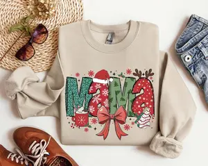 Christmas Mama Shirt, Mama Claus Sweatshirt, Merry Christmas Sweatshirt, Christmas Gift For Mama