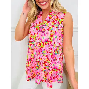 Sunshine Energy Top in Miami Print