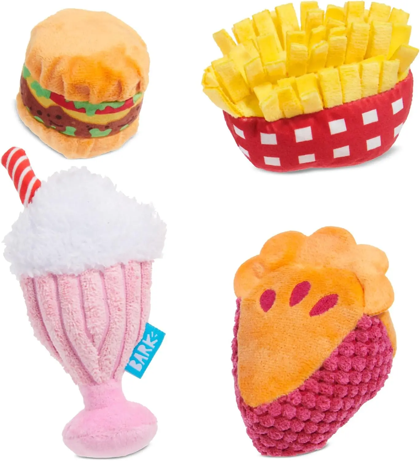 Barkbox Dine & Dash Dog Toy Bundle – Squeaky Dog Toys – Plush Dog Toys – Puppy and Pet Toys for Small Dogs