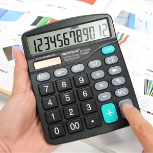 Desktop Calculator with Large LCD Display and Sensitive Buttons, 12 Digit Calculator for Office, School, Home Use, Office Supplies
