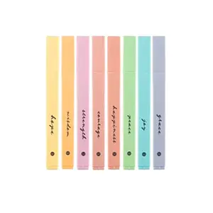 Bible Highlighters with Soft Chisel Tip, 8 Pack Assorted Colors Pens No Bleed, Quick Dry Set, Cute Aesthetic Markers, Bible Study Journaling Supplies and Accessories (Pastel)