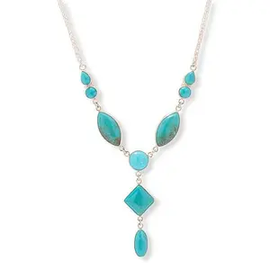 Mine Finds by Jay King Kingman Turquoise Gemstone Sterling Silver Chain Necklace