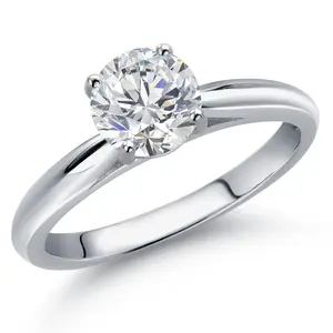 10K White Gold IGI Certified Lab Grown Diamond Solitaire Engagement Ring For Women | 0.75 Cttw | D-E Color | VS1- VS2 Clarity