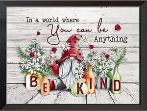 Stamped Gnome Cross Stitch Kits for Adults Beginners,Full Range of Cross-Stitch Stamped Kits Needlecrafts for Home Wall Decor Patterns 11.8x15.7inch