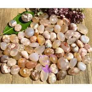 Wholesale Lot 2 Lbs Natural Flower Agate Tumble Healing Energy Nice Quality