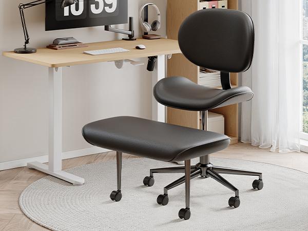 【Deal】Nost & Host Upgraded Ergonomic Cross Legged Swivel Chair, Adjustable Height, Meditation Chair with Back Support, Home and Office