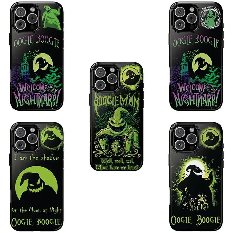Oogie Boogie Welcome To Nightmare Christmas Two-In-One Film Tough Case Design File For IPhone 11 12 13 14 15 16 17 Pro Max Plus Mini Air | Tim Burton Core | Shock-Absorbing Trendy Guard