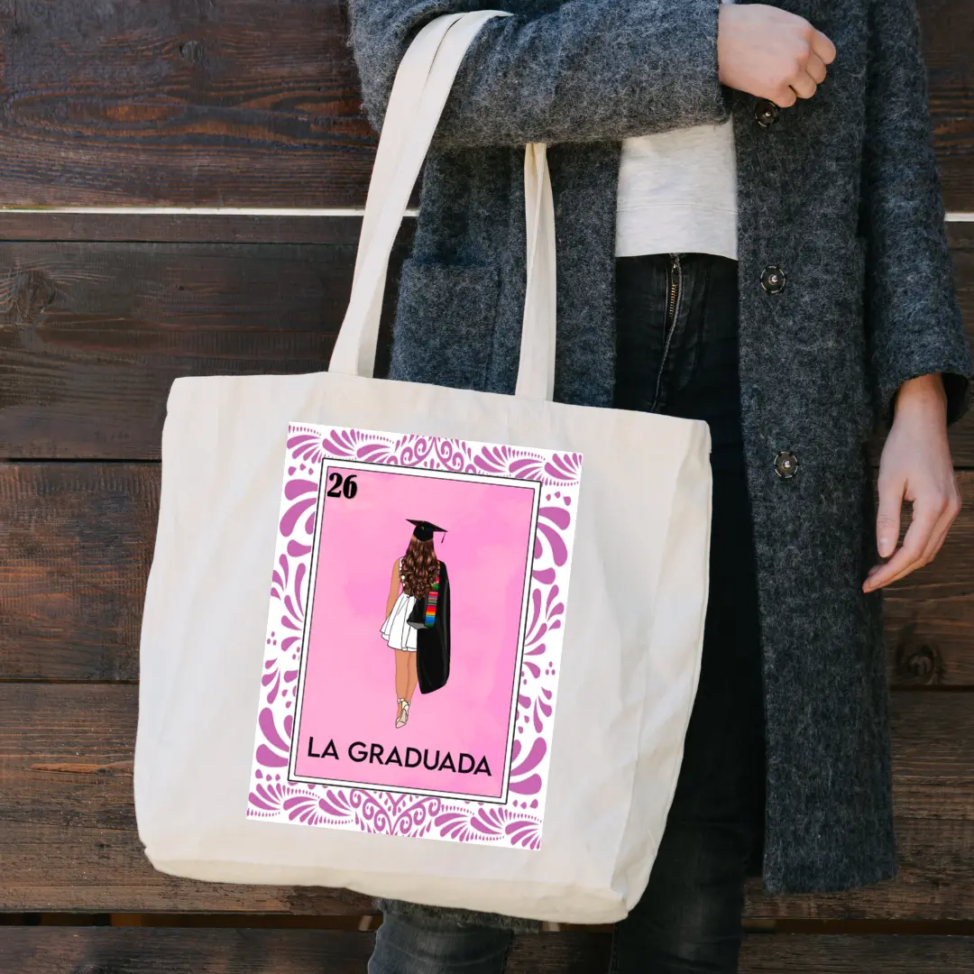 Canvas Tote Bag "la Graduada" Loteria Limited Edition.