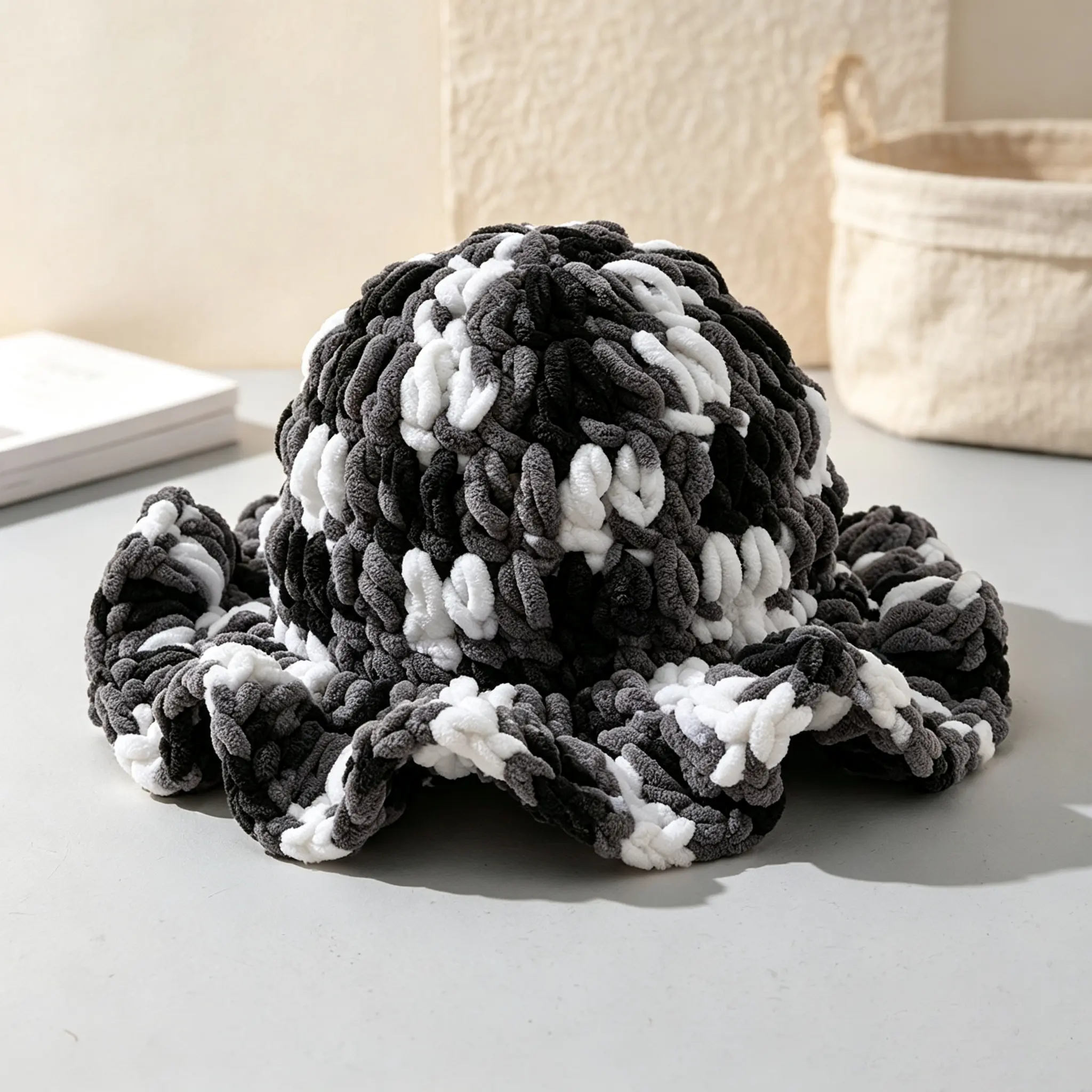 Autumn/Winter Hot Selling Women's Handmade Chunky Wool Ruffled Woolen Hat, Fisherman Hat, Warm Hat