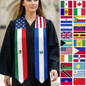 Custom Country Flag Graduation Stole, Personalized Class of 2026 Sash