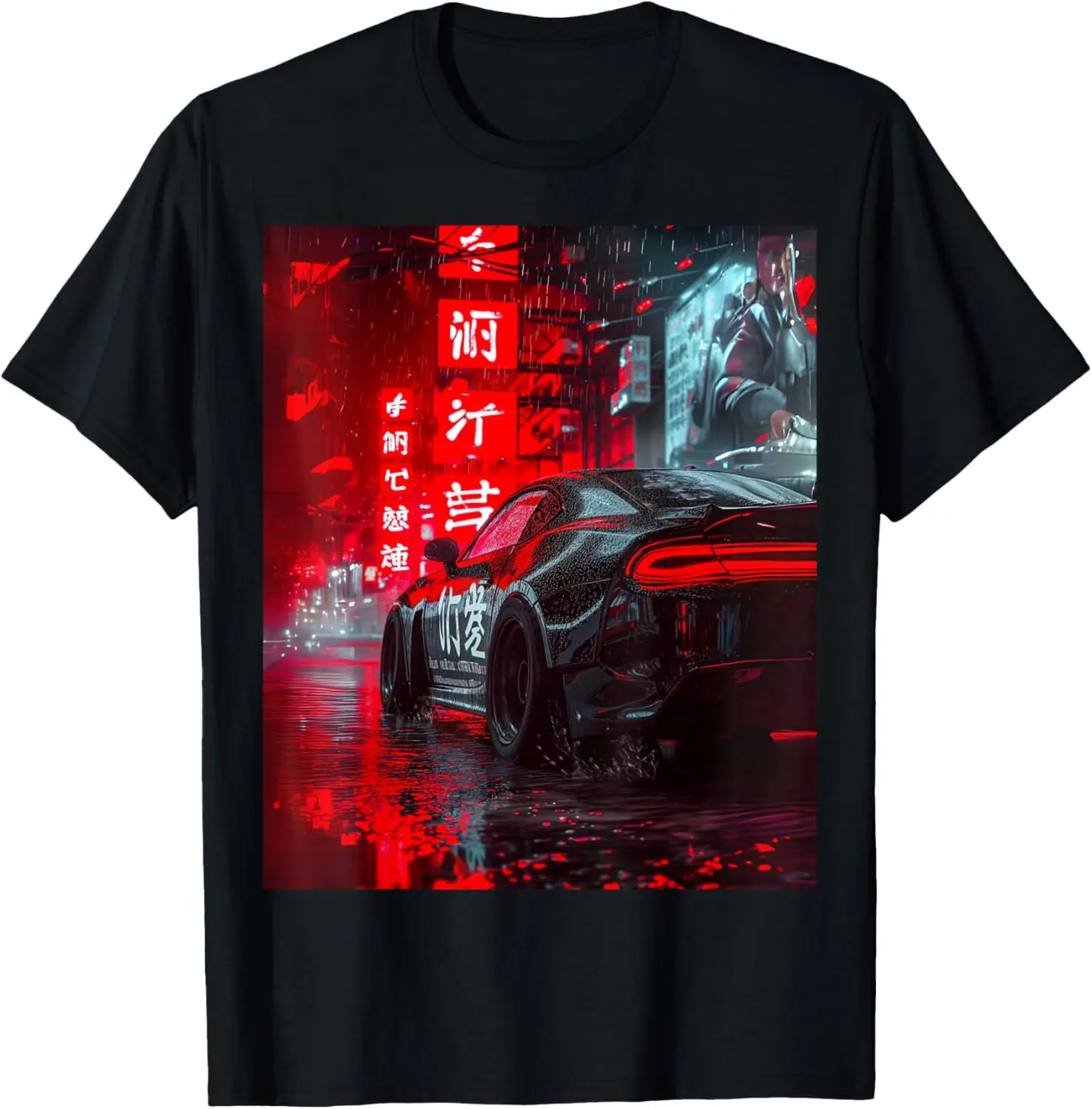 Women's 100% Cotton Soft Round Neck Shortsleeve Tshirt - Retro JDM Japanese Drift Racing Tuning Car Tokyo Skyline Clothes, Comfortable Everyday Fit Top