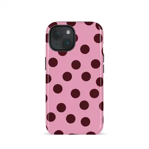Brown Polka Dot Fashion Simple Glossy Phone Case/for iPhone 17 Air/16 Plus/15 Pro Max/14 Pro/13/12/11 and Other Mobile Phone Cases/Suitable for Women/Men/Girls and Boys as Gifts/Ideal Thought/FL2H1LM17