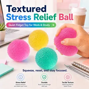 Textured Stress Ball for Work & Study, Soft Palm-Size Fidget Toy for Stress Relief, Focus Breaks, Office Desks & College Life game