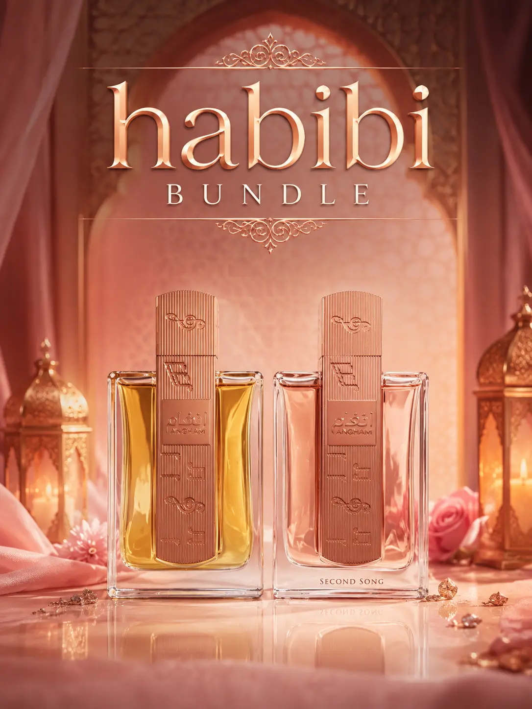 Habibi Bundle | Lattafa | Angham + Second Song | Women's Fragrance | 100 ML - 3.4 OZ | Eau De Parfum | Peony - Pear Blossom & Bergamot