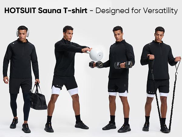 HOTSUIT Sauna Shirt for Men Women Half Zipper Sweat Jacket Non Rip Heat Trapping Workout Top Activewear Sports Outerwear Silver-Heat REG G3.0 Anti-Odor Moisture-Wicking