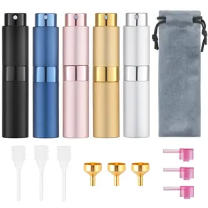 5Pcs Travel Perfume Atomizer Refillable 8ml/0.2oz Travel Cologne Sprayer Mini, Perfume Bottle Empty Small Makeup Cosmetic
