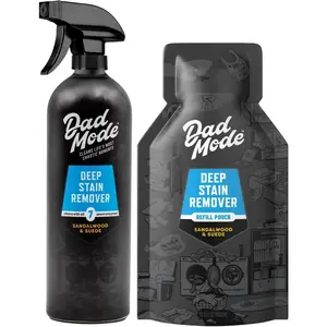 Laundry Stain Remover | 7-Enzyme  for Deep, Aged, Set-In Clothing Stains | DNAse Booster Cleans Bodily Fluids, Oil, , Turmeric | Sandalwood & Suede | 16oz Bottle + Refill Pouch