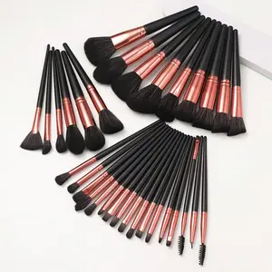 32PCS Professional Makeup Brush Set, Soft Fiber Cosmetic Brushes Including Powder, Contour, Blush, Highlight, Eyeshadow, Eyebrow, Eyelash, Shadow, Blending and Smudge Brush, Portable Travel Makeup Tools, Ideal Gift for Women and Girls