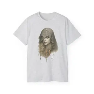 Vintage Gold ‘M’ Design | Medina-Inspired Streetwear Gothic Art Graphic Tee, Boho Chic Shirt for Artsy Souls, Festival Wear, Unique Gift for Her, Casual Everyday Style Cotton Fabric