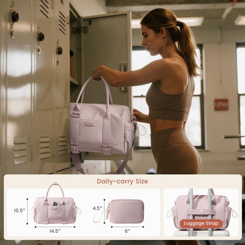 【Valentine's Day Gift】LOVEVOOK Small Gym Bag for Women with Yoga mat Holder, Mini Duffle Bag for Travel with Wet Pocket, Overnight Personal Item Bags, Lightweight Carry on Weekender Duffel for Workout, Dance, Ballet TikTokShopJumpstartSale