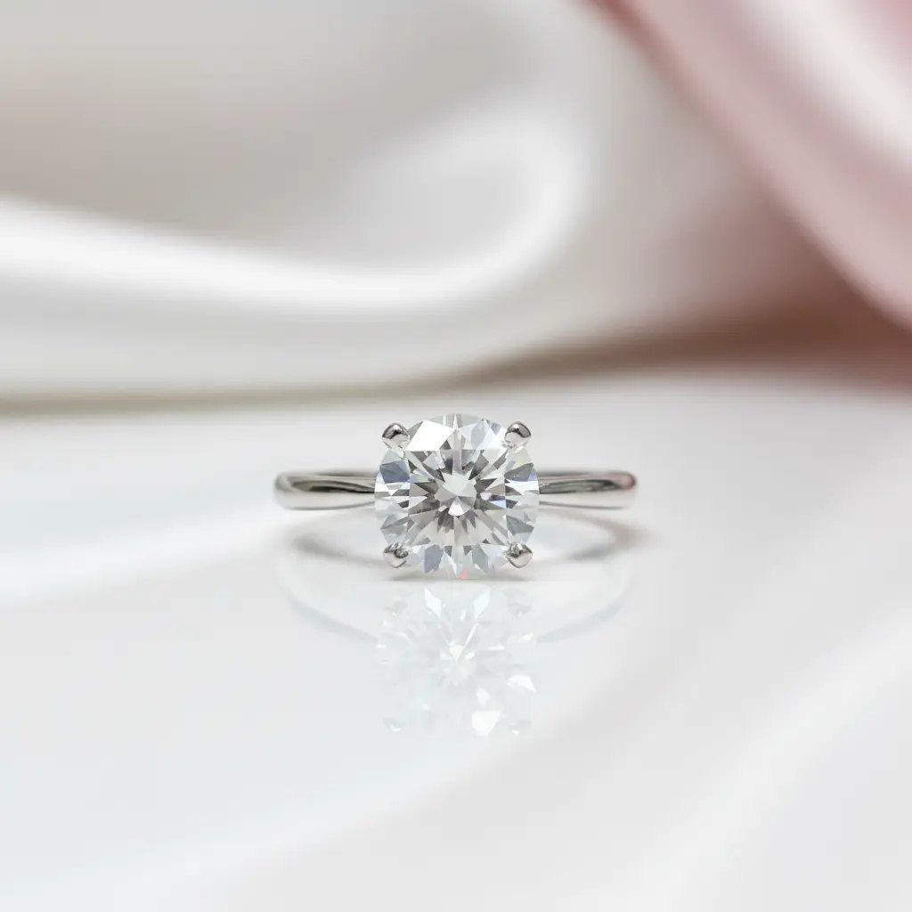 3.0 Ct Brilliant Round Cut Diamond Option Solitaire Engagement Ring