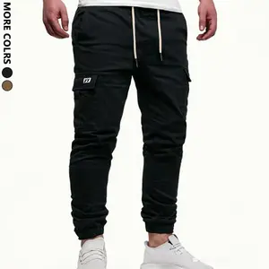 Black Cargo Joggers | Small Logo Streetwear Bottoms