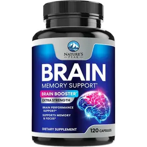 Brain Memory Supplement - 3X Strength Nootropics for Concentration, Clarity & Focus Support - Brain Health Cognitive Vitamins with Bacopa, Phosphatidylserine & DMAE, Brain Booster Pills, 60 Capsules