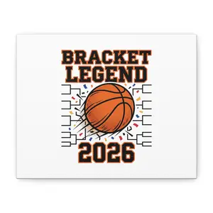 Bracket Legend 2026 Canvas | College Tournament Basketball Bracket, Gameday Hoops