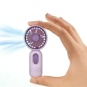 Mini Portable Fan, Cute Handheld Lightweight, 3 Speeds USB Rechargeable, Personal Hand Eyelash Fan, for Women Men, Indoor Outdoor, Makeup Travel, Multifunctional Cooling Fan