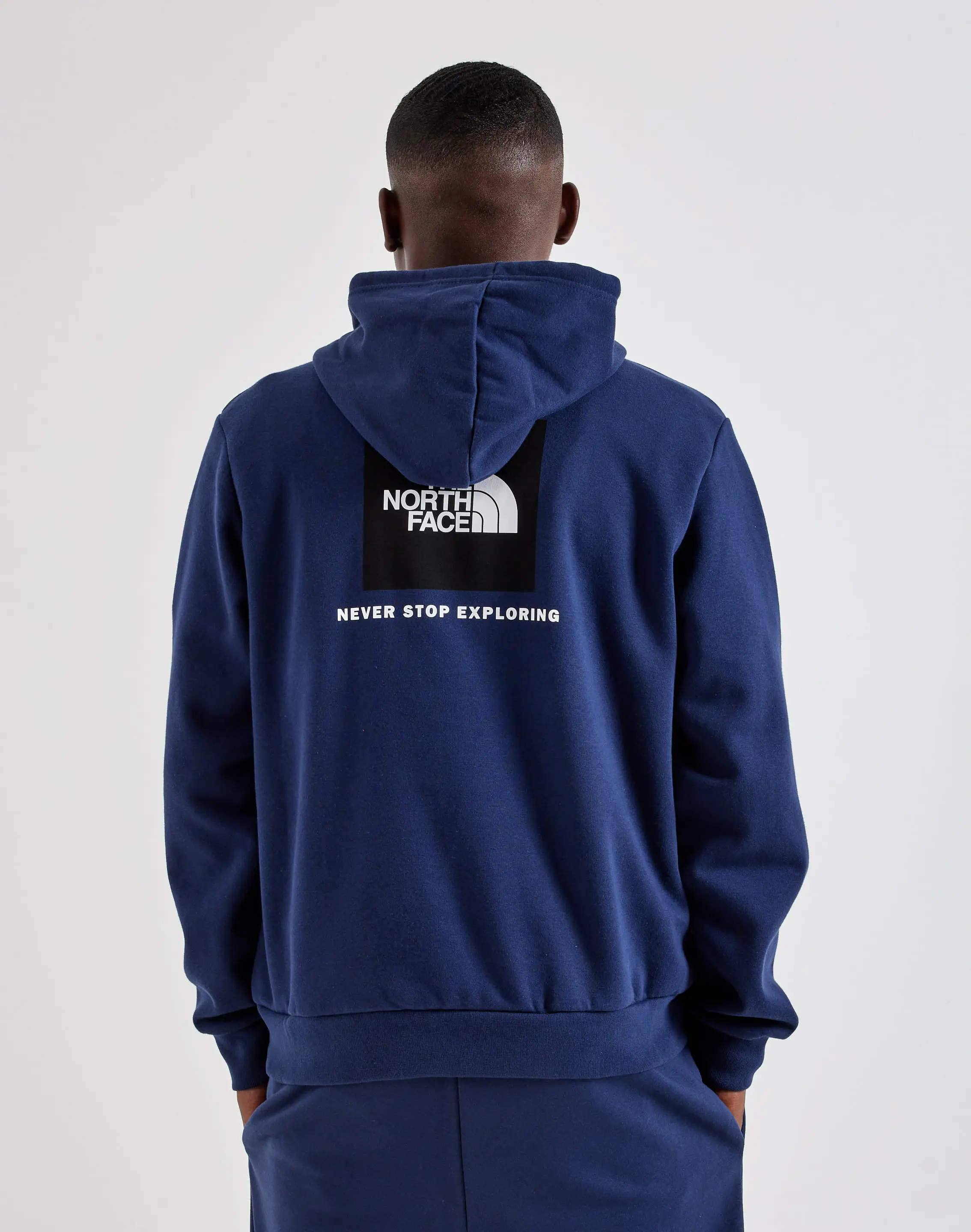 Mens The North Face Evolution Box Logo Fleece Hoodie