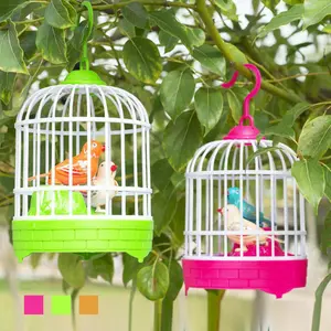 Talking Bird Cage Toy, 1 Count Electric Simulation Bird Cage Toy, Early Education Language Toy, Birthday Gift for Boys & Girls