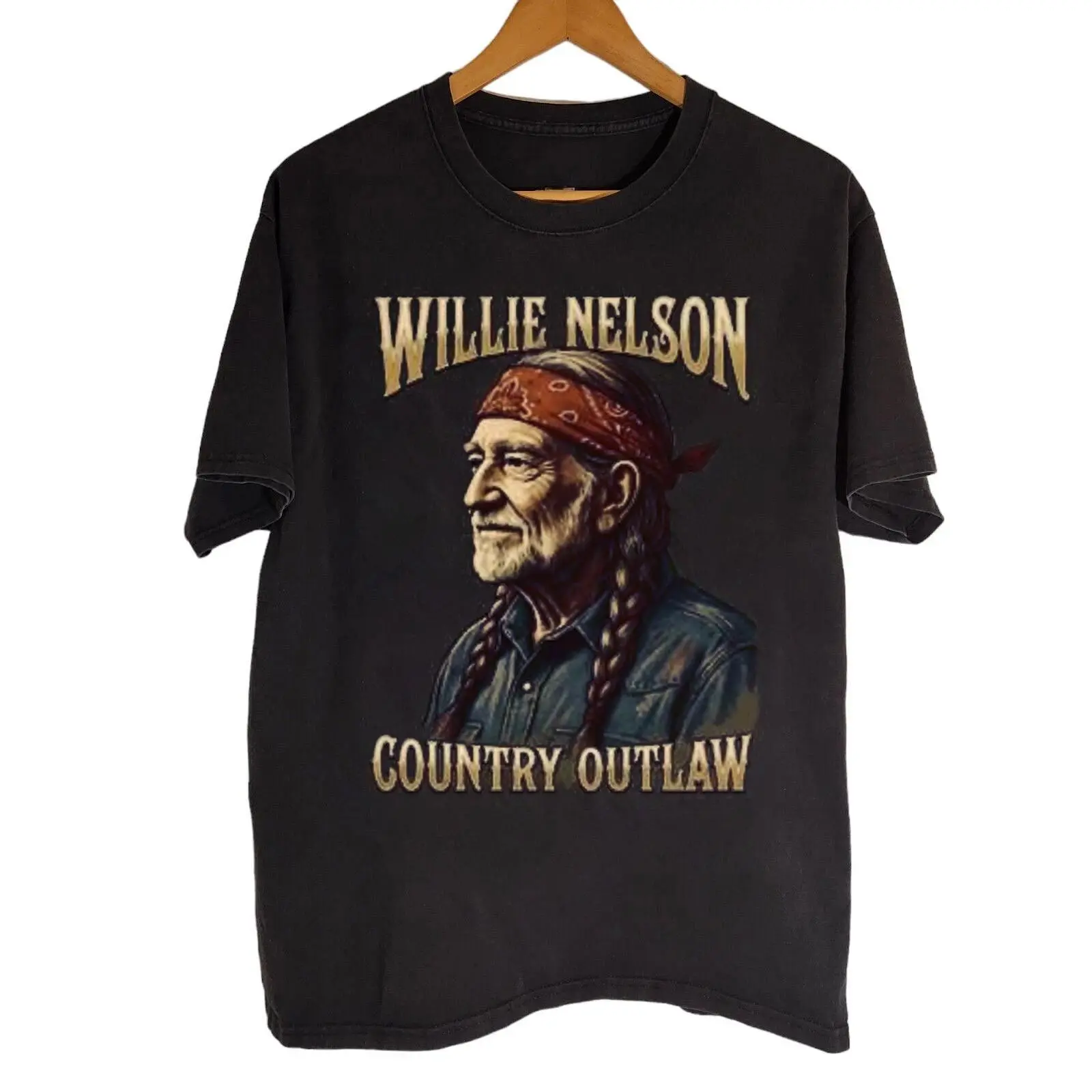 Willie Nelson Country Outlaw Vintage T-Shirt – Classic Country Graphic Tee Gift for Fans