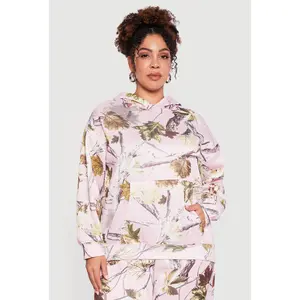 Plus Size Almost Famous Hunter Camouflage Pullover Hoodie