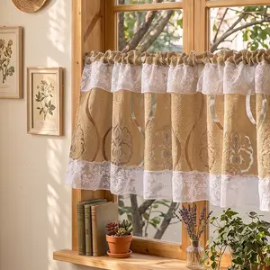 New pastoral style curtains, short curtains, thickened door curtains, half curtains, coffee curtains, kitchen cabinet blinds, rod curtains
