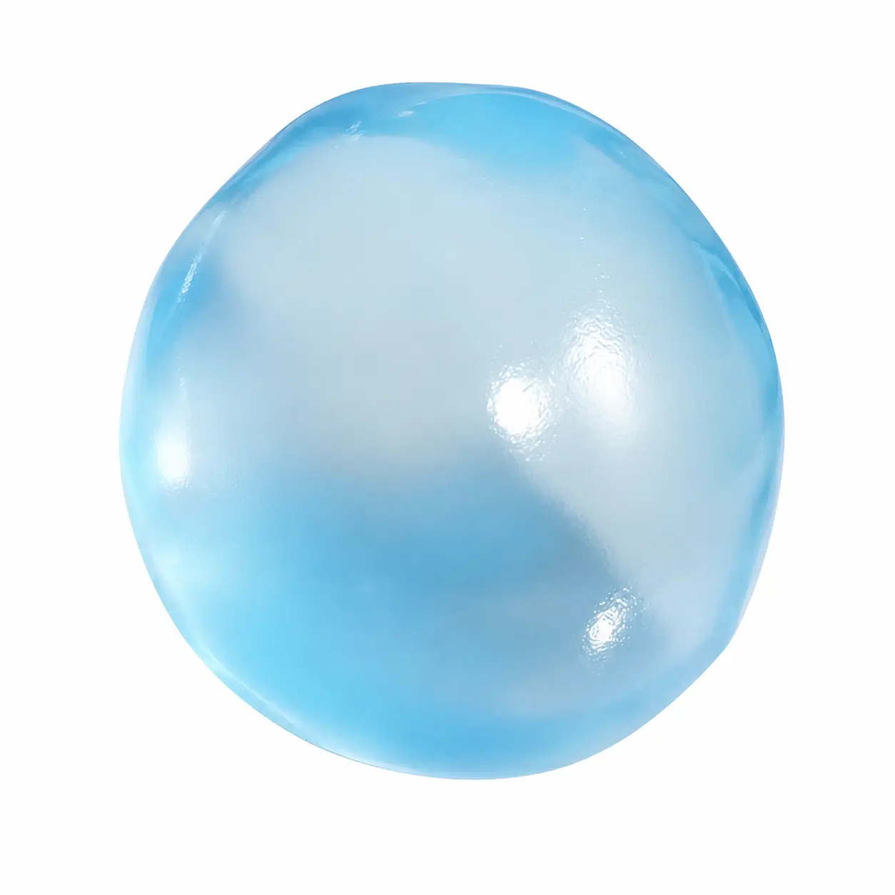 Blue Coconut Oil Stress Ball - Squishy Fidget Toy, Sensory play Toy, Non-Rebound, Super Soft Moldable Reusable Squeeze Ball