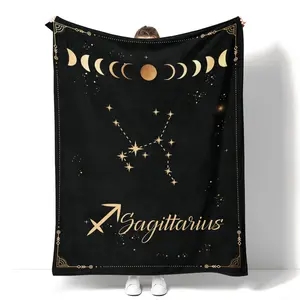 Sagittarius Constellation Blanket Astrology Sign Throw Blanket, Lightweight Microfiber Blanket Birthday Graduation to Mom Gifts for Women Men
