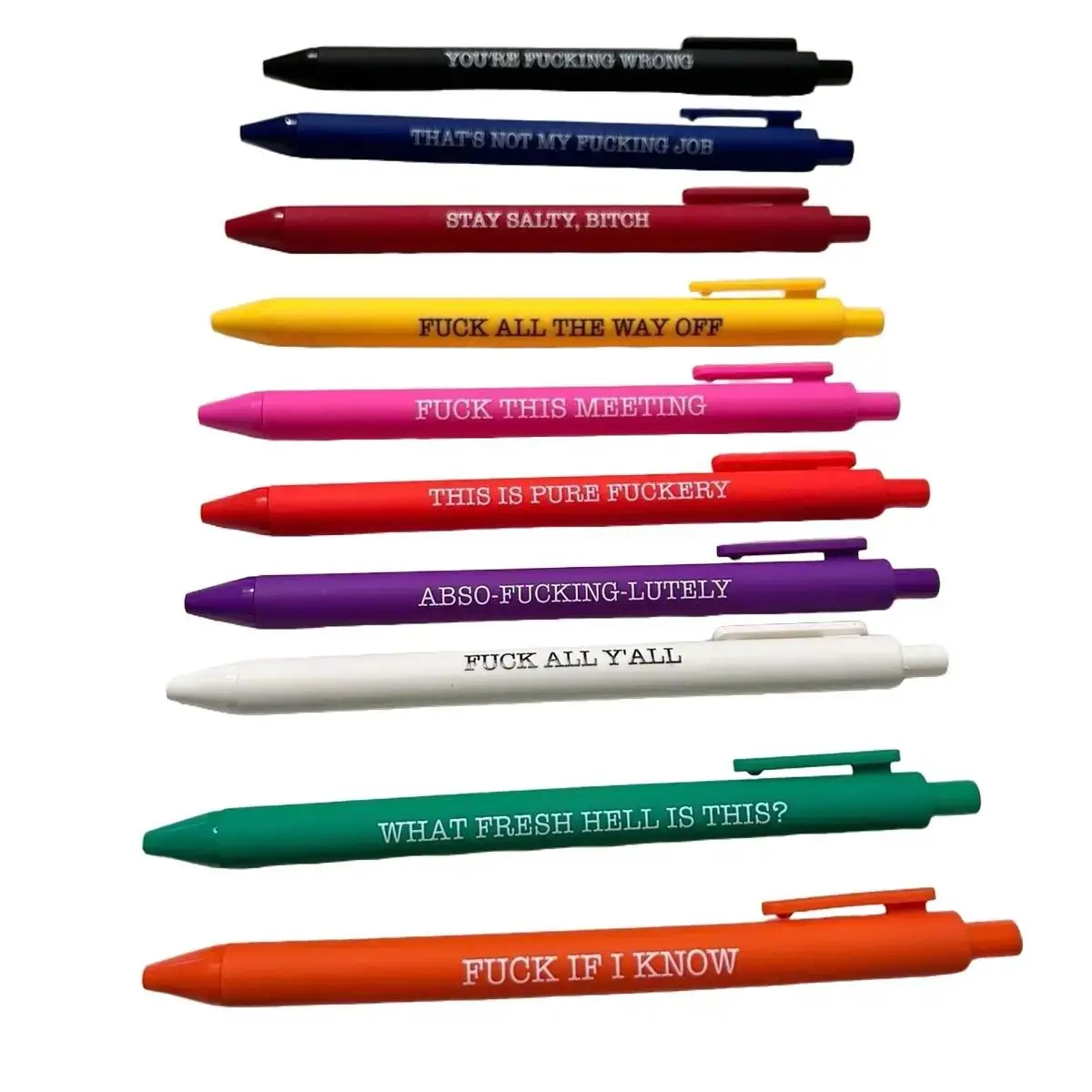 Burnt Out Coworker Pen Set ballpoint--=%2=- ideal=%2=----=%2=- gift=%2=-- ideal gift office desk accessory student worker school essential