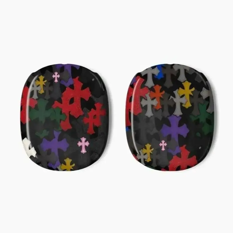 Aesthetic Gothic Cross Protective Case & Ear Cup Covers for AirPods Max, Black Luxury Punk-Style Headphone Accessories